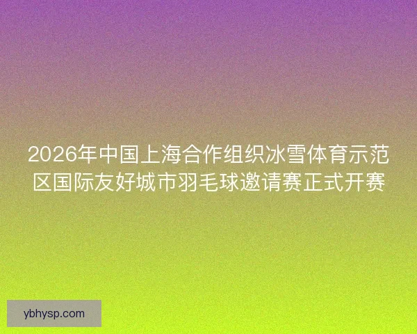 2026年中国上海合作组织冰雪体育示范区国际友好城市羽毛球邀请赛正式开赛